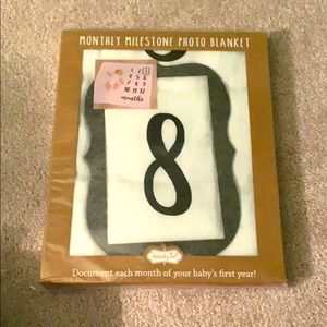 Monthly milestone infant photo blanket